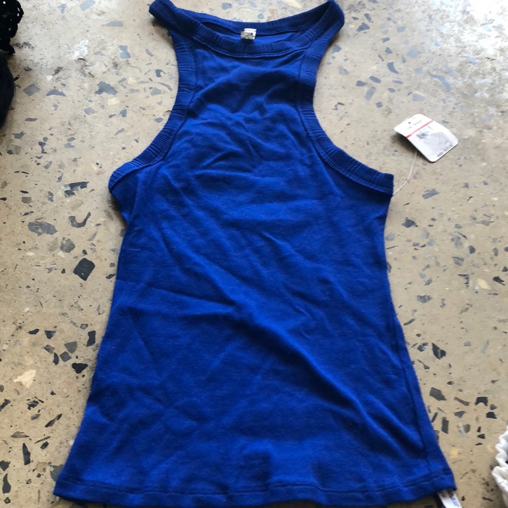 Blue free people tank
